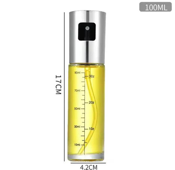 100ml Glass Oil Spray Bottle – Refillable Kitchen Mister for Cooking & BBQ