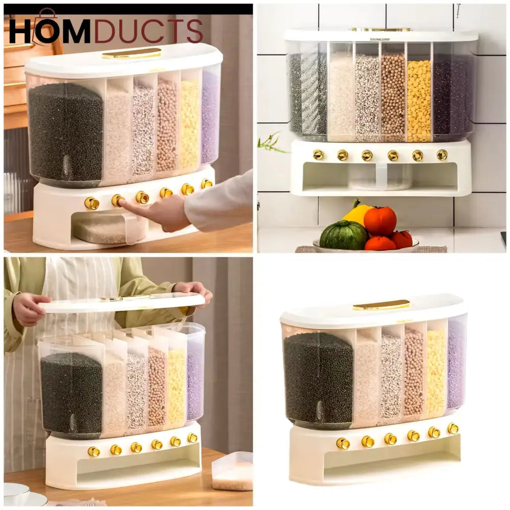 10kg Wall Mounted Sealed Luxury Rice And Lentils Dispenser