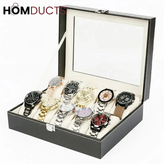 12 Slots Leather Watch Organizer