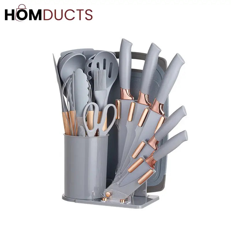 19 Pcs Utensil Set With Knife