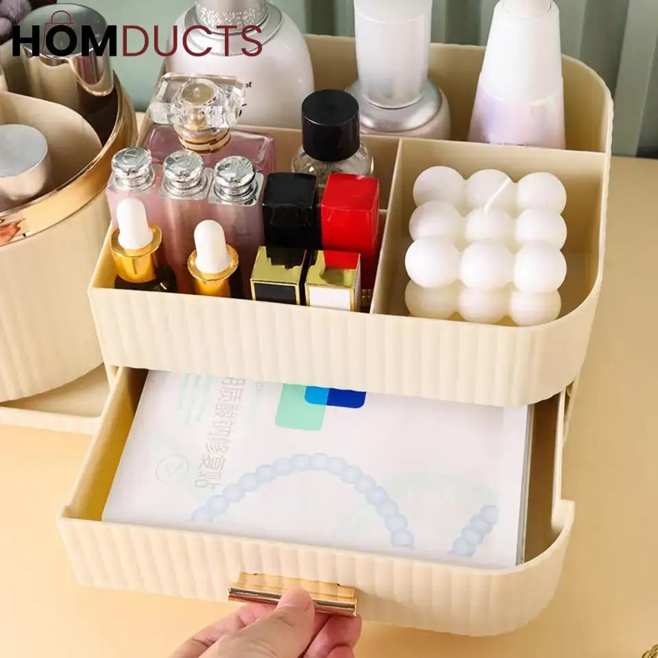 360 Rotating Makeup Brush And Cosmetic Organizer