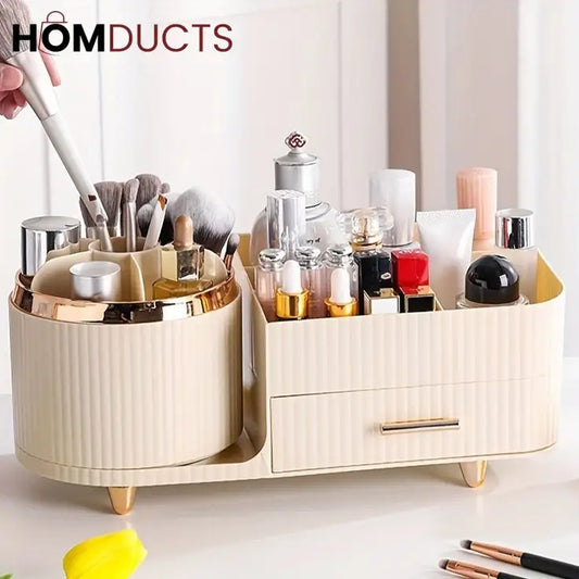 360 Rotating Makeup Brush And Cosmetic Organizer