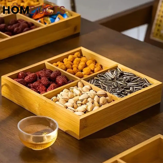 4 Portion Wooden Tray