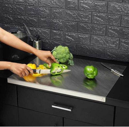 Stainless Steel Chopping Board 41x32cm – Large Durable Kitchen Cutting Board for Food Prep