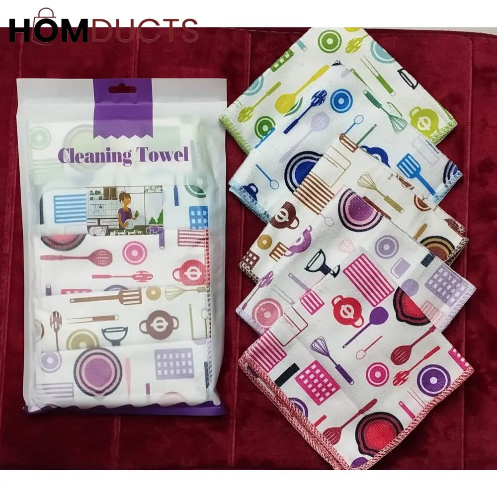 5pcs Cleaning Towel Set (12/12inch)