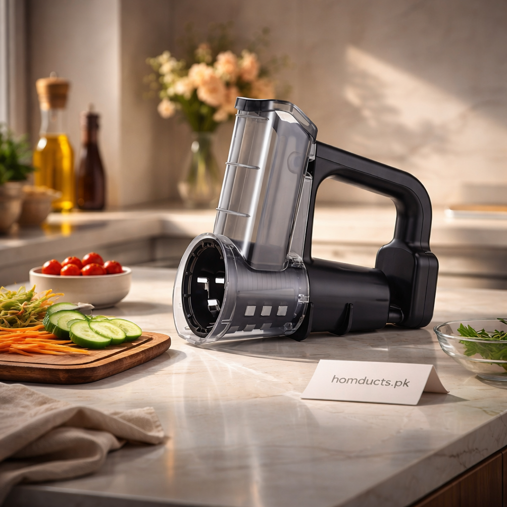 Premium Electric Vegetable Slicer & Cutter – 4-Blade Multifunction Kitchen Chopper