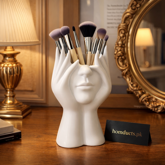 Face Planter Vase – Modern Abstract Hand Sculpture Flower Pot for Home & Office Decor