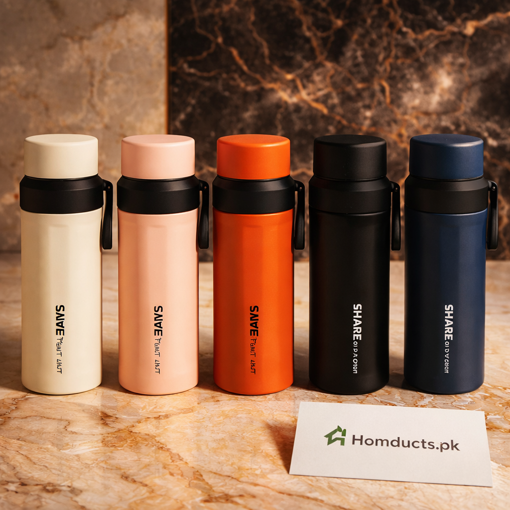 Luxury Insulated Stainless Steel Water Bottle – Leak-Proof, Thermal Flask | Homducts.pk