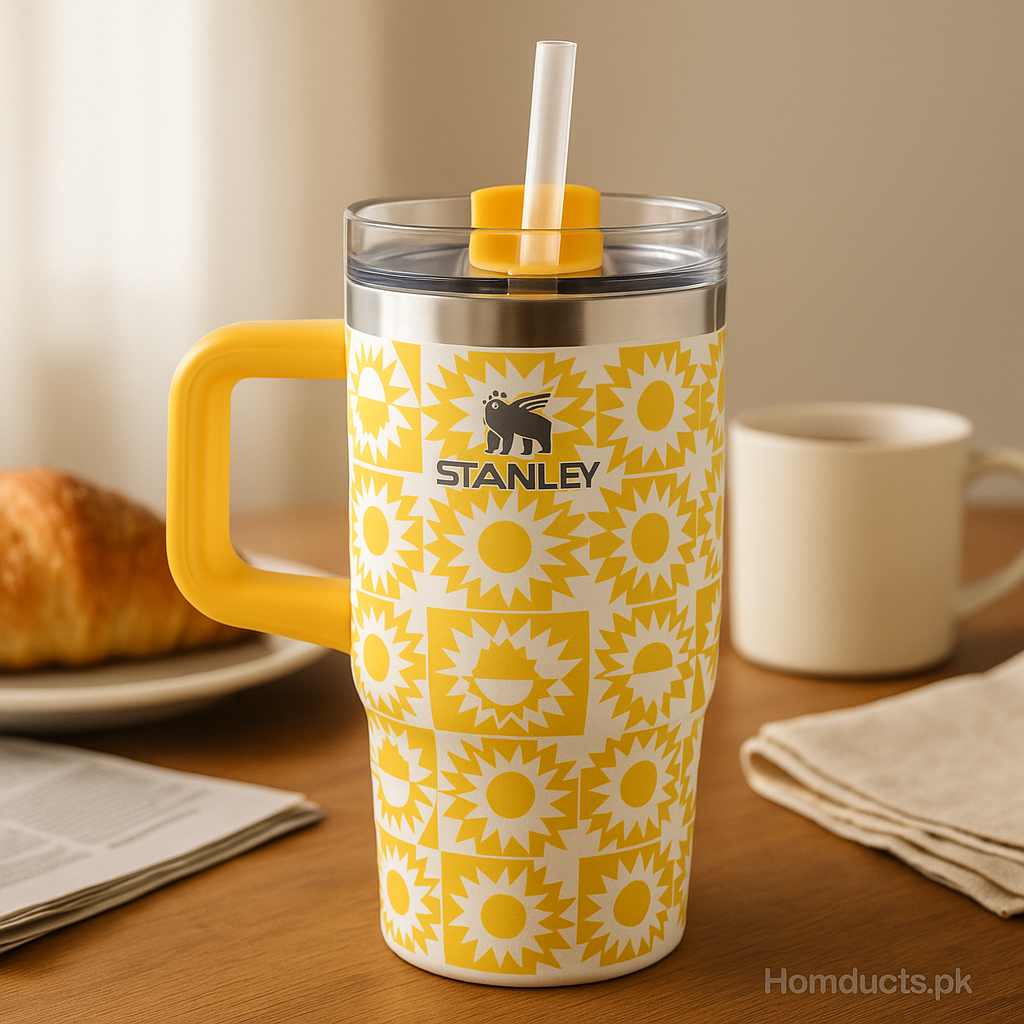 Stanley 20oz Sunburst Yellow Tumbler with Handle & Straw – Limited Edition Insulated Cup