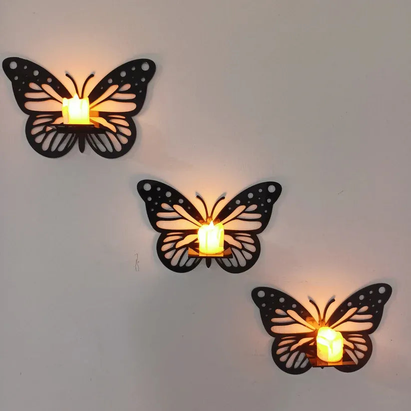 Butterfly Wooden Shelf – Decorative Wall Mounted Organizer (6x8")