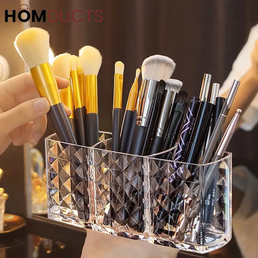 Acrylic Diamond Cut Desktop Organizer