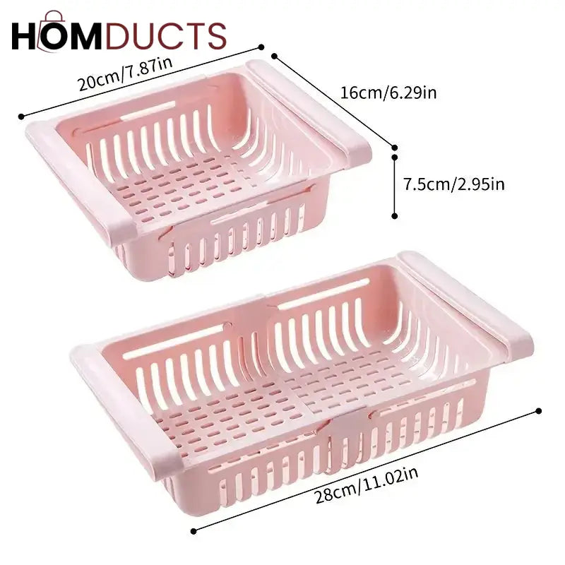 Adjustable fridge Basket
