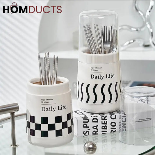 Cutlery Holder With lid
