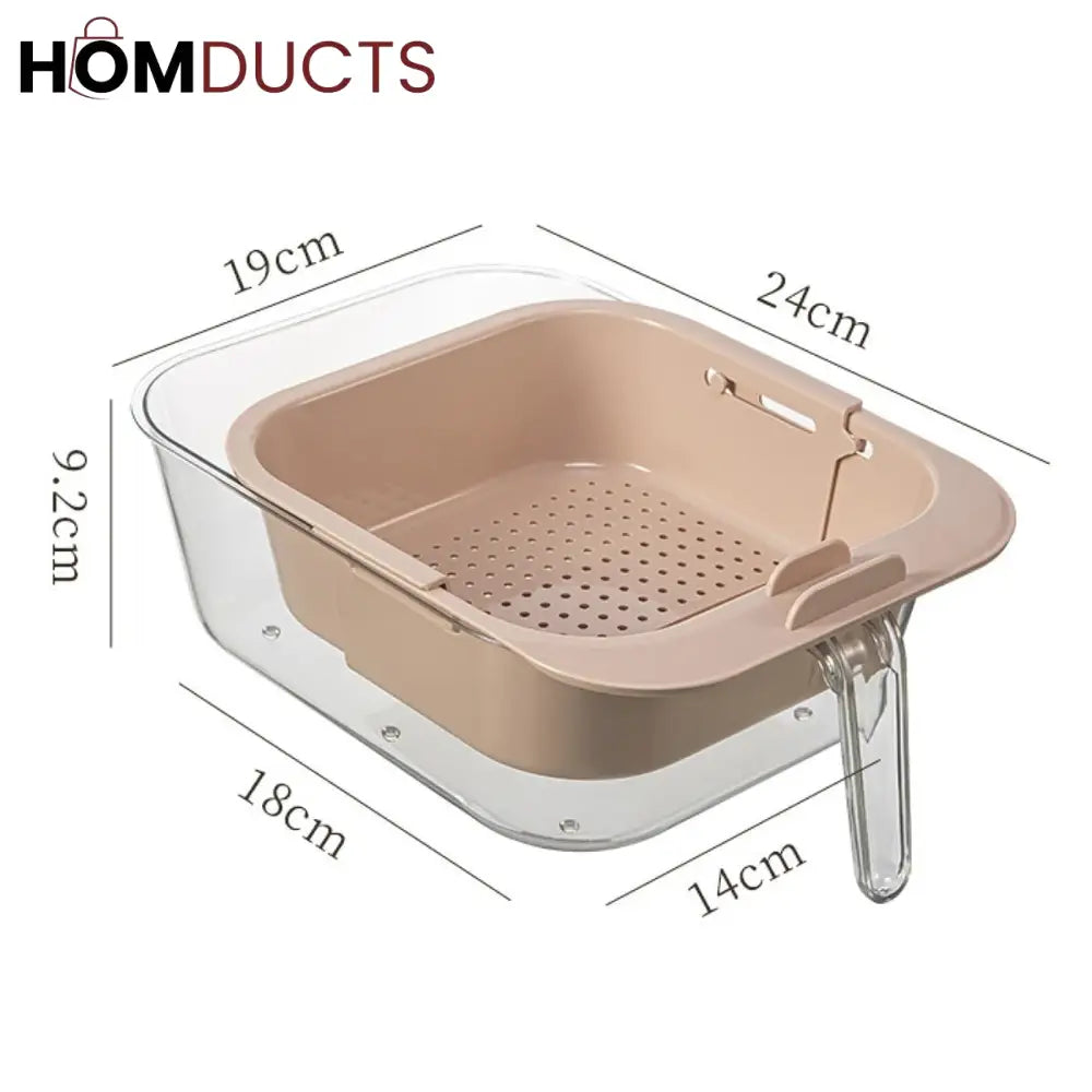 Double Layer Adjustable Strainer Basket