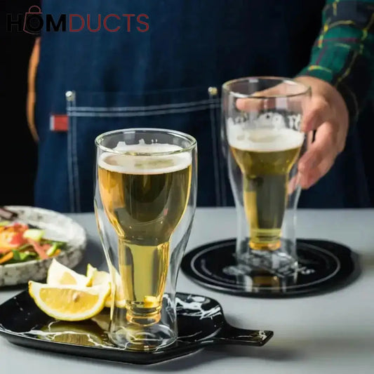 Double-Walled Insulated Glass Tumbler for Cold Drinks - Keeps Beverages Refreshing