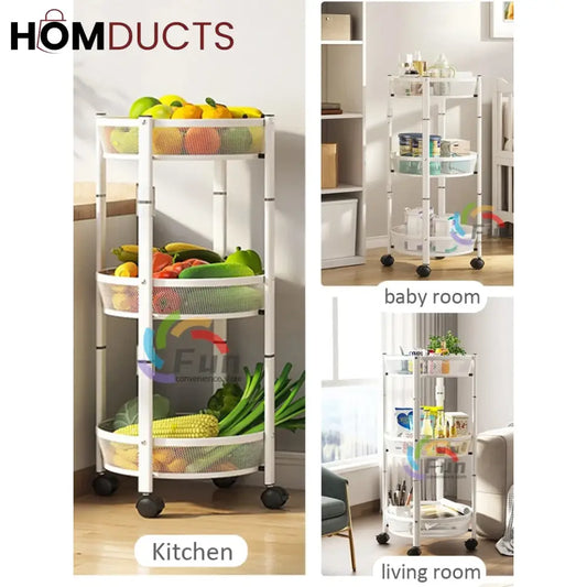 Foldable 3 Layer Iron Trolly