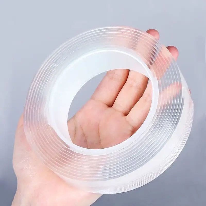 Nano Double Sided Tape – Transparent Washable Adhesive Nano Tape for Wall, Kitchen & Bathroom | Heavy Duty Multipurpose Tape in Pakistan