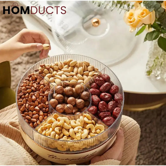Light Luxury Rotating Sealed Dry Fruit Dish
