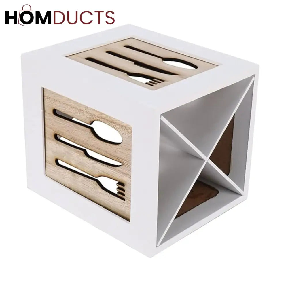Luxury Cutlery Holder Organizer – Elegant Tableware Storage Box for Spoons, Forks & Knives