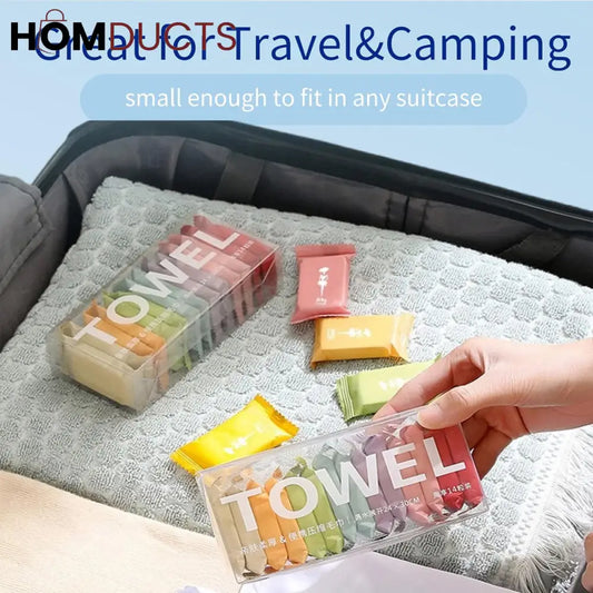 Mini Compressed Magic Towels – Portable Expanding Disposable Face Towels for Travel, Camping & Skincare