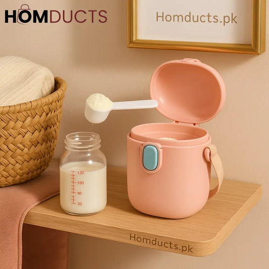 Pastel Baby Formula Dispenser with Scoop – Airtight & Portable Milk Powder Container