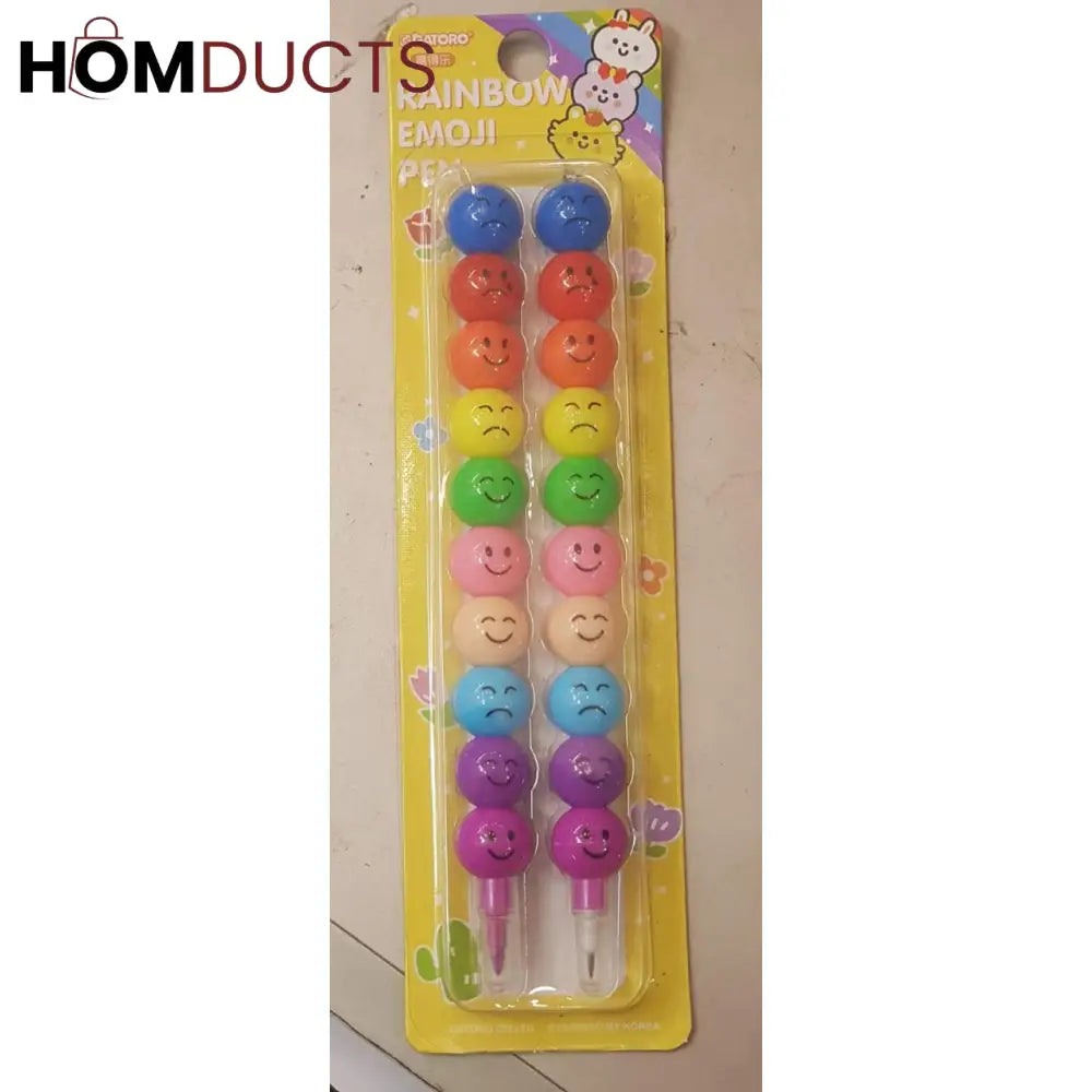 Rainbow Coin Pencil + Cryon (2 Pencils + 2 Cryons)
