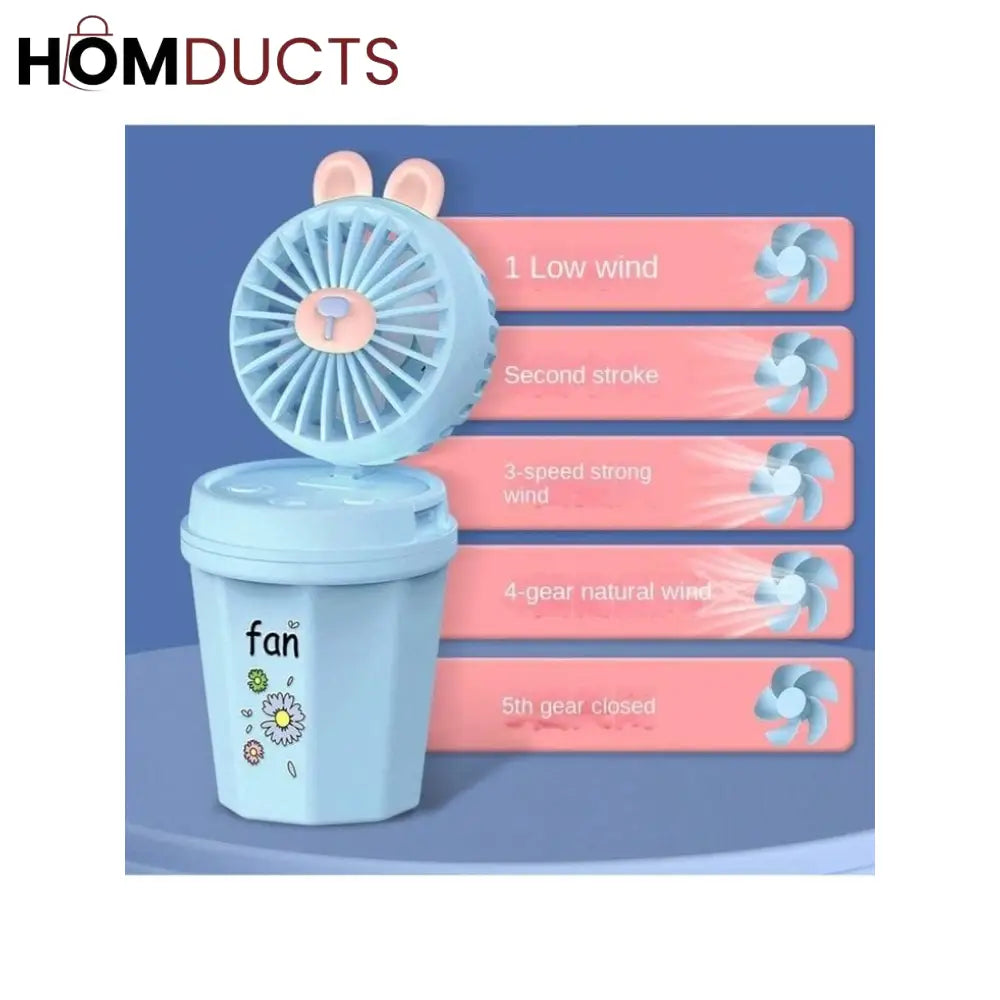 Rechargeable Humidifier Cup Style Mist Fan
