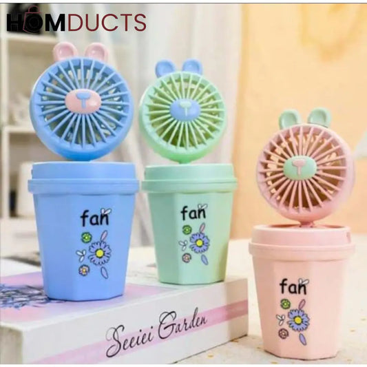 Rechargeable Humidifier Cup Style Mist Fan