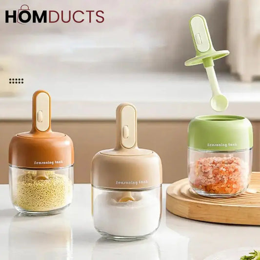 Sealed Seasoning Jar With Adjustable Spoon