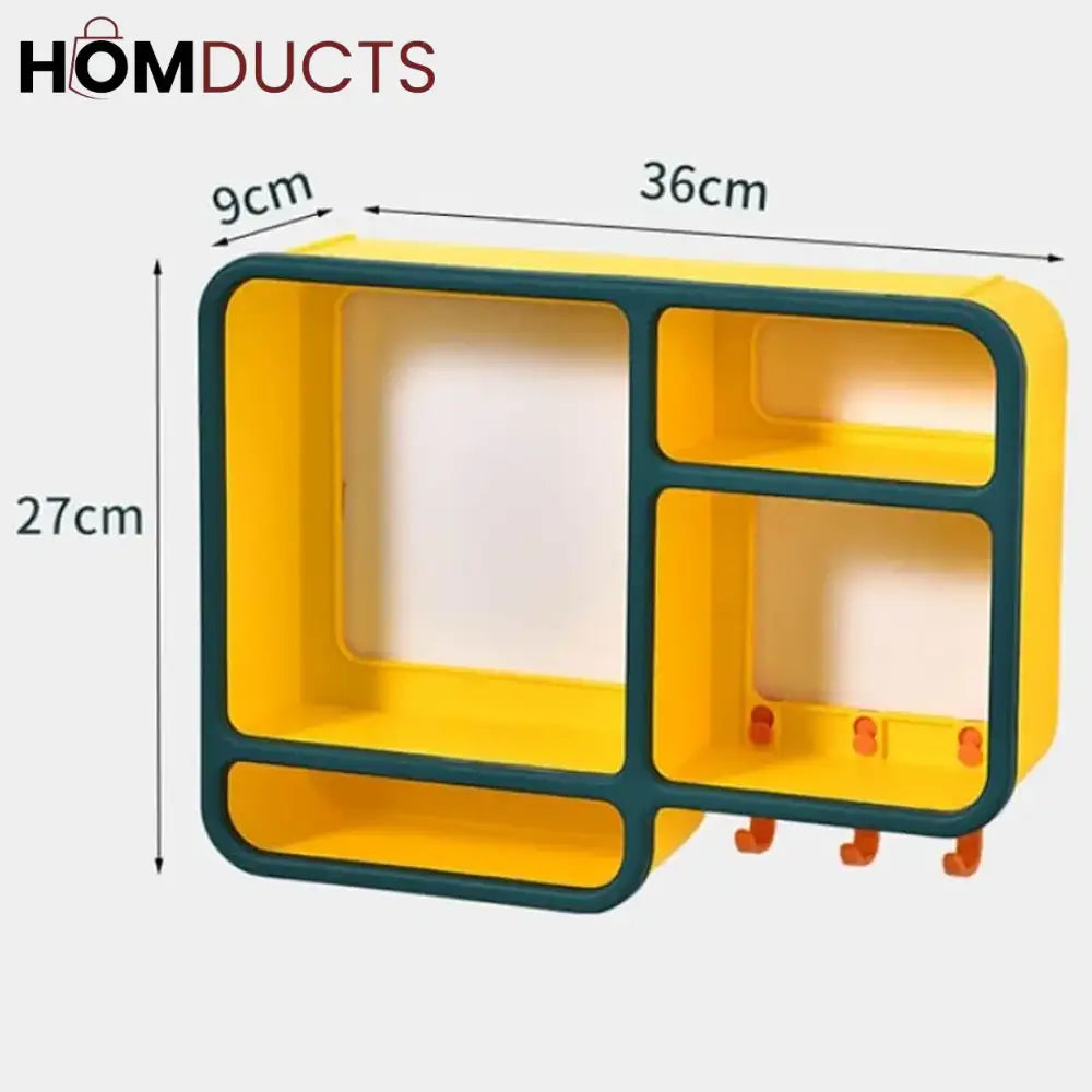 Simpls No-Drill Bathroom Shower Wall Mount Organizer - Versatile Storage Rack