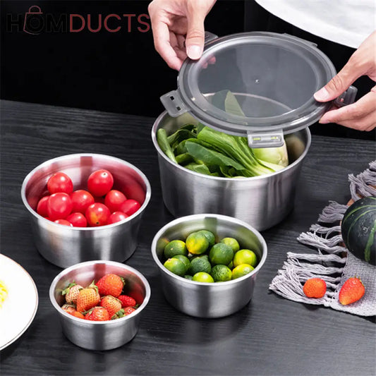 Stainless Steel Food Container Set (Premium Quality)