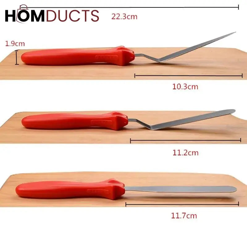Stainless Steel Spatula For Cake (3pcs)
