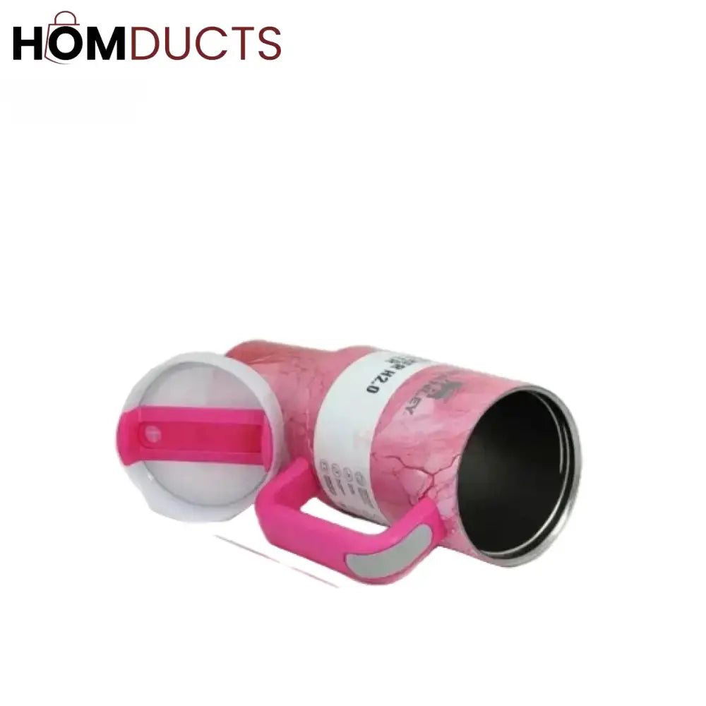 Stylish Pink Stanley Quencher H2.0 Tumbler 40oz – Insulated Travel Mug with Handle