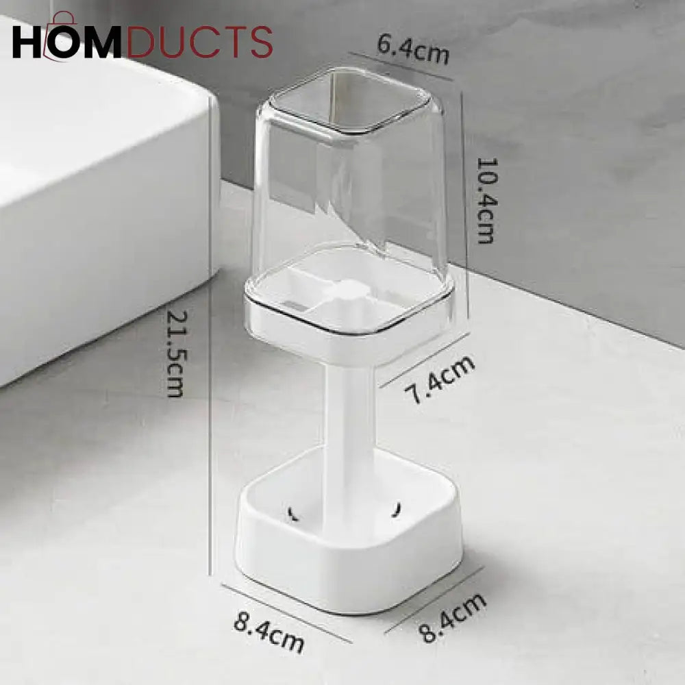 Toothbrush Holder With Rinsing Cup