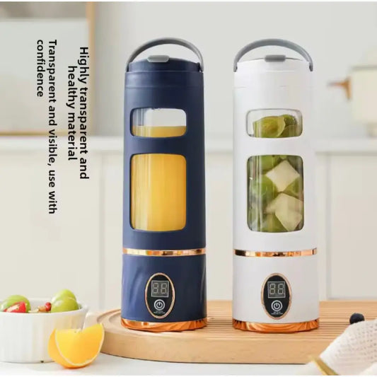 TriBlend Luxe Portable Juicer Bottle – USB Rechargeable Mini Blender with Digital Display