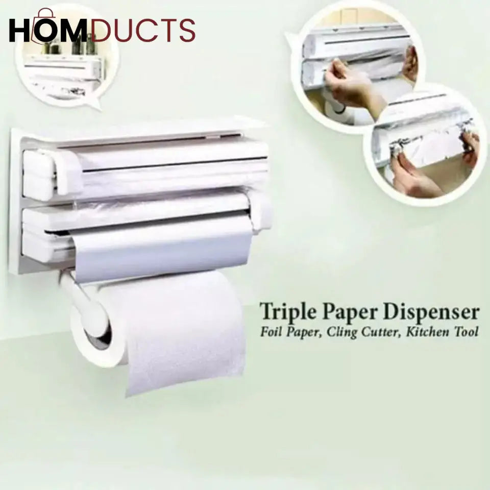 Triple paper dispenser
