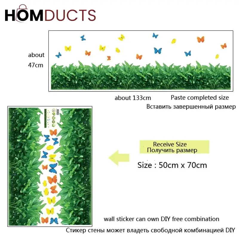 Wall Decor Grass Stickers