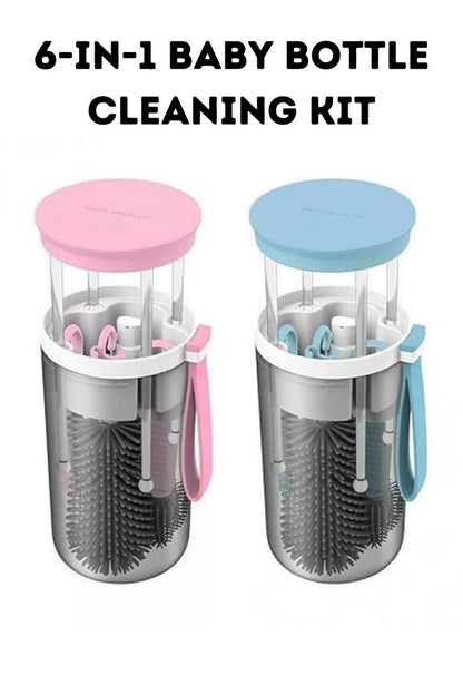Multi-Functional Baby Bottle Cleaner Kit – Bottle, Nipple & Straw Brushes