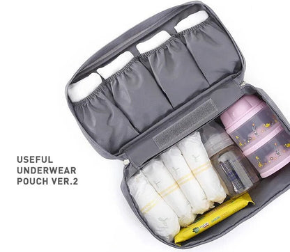 Travel Underwear and Bra Organizer Bag – Portable Lingerie Storage Pouch with Compartments for Socks, Panties, and Bras