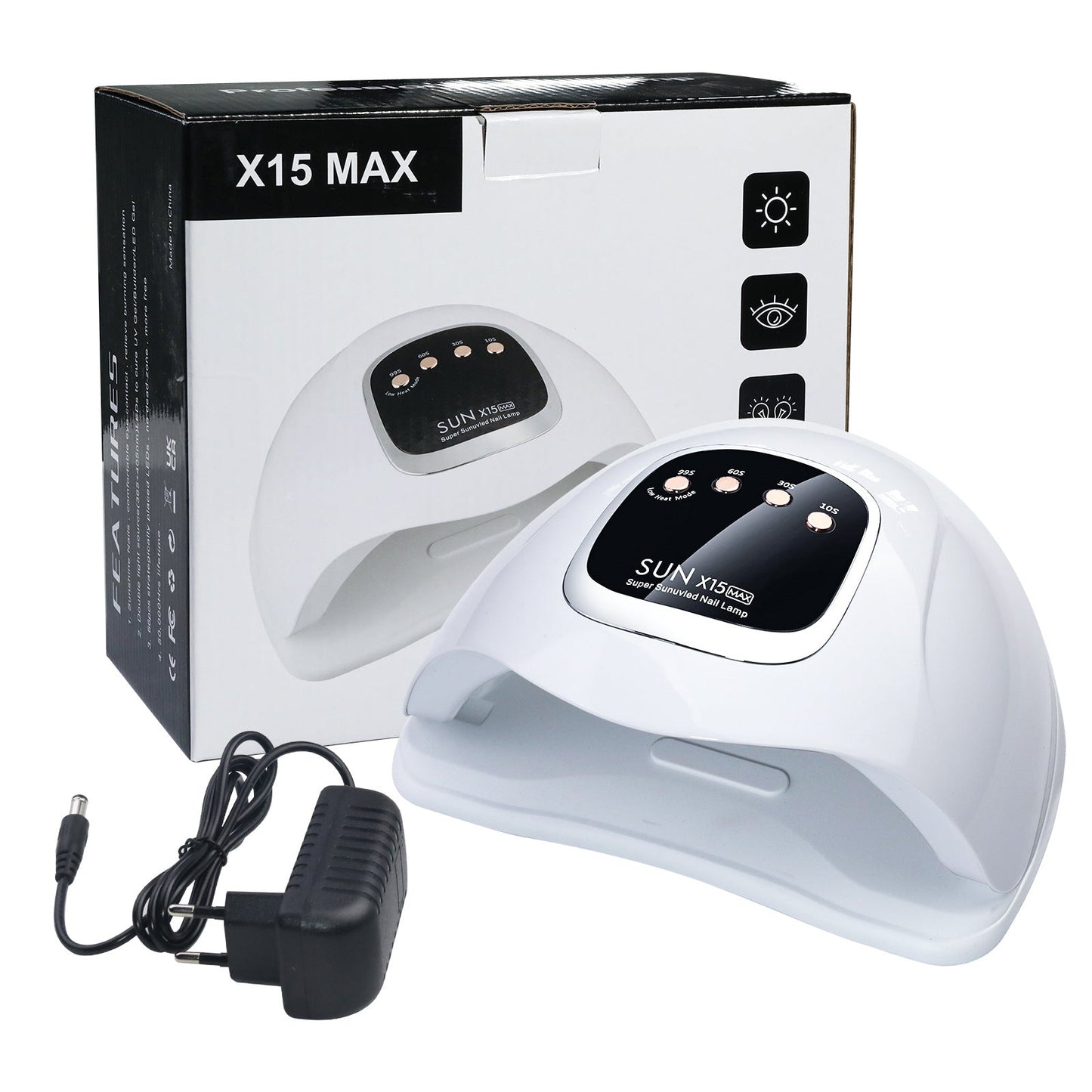SUN X15 MAX Intelligent Infrared Sensing UV LED Nail Dryer – Fast Dry Gel Nail Dryer for Manicure and Pedicure
