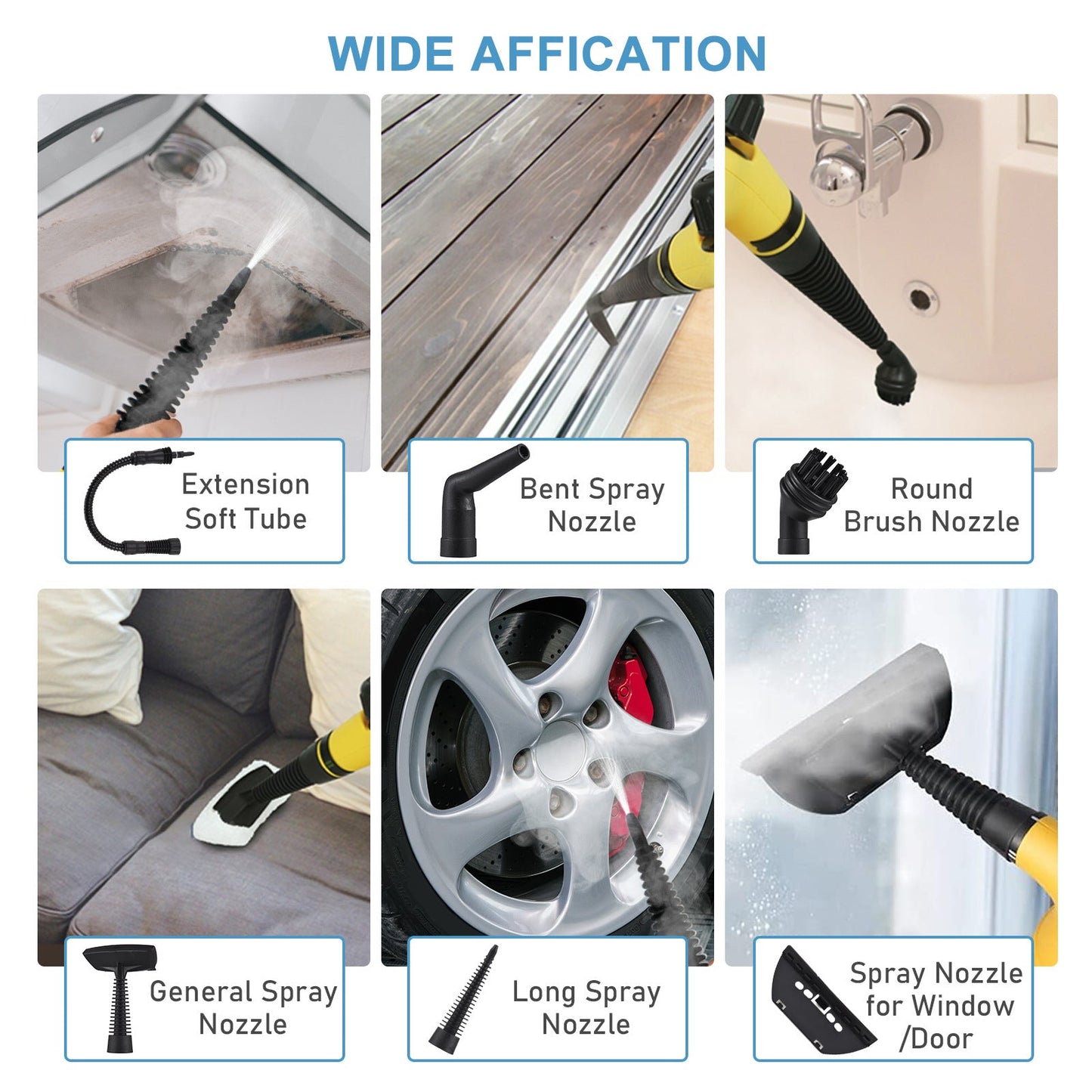 Handheld Steam Cleaner Machine with Multi Attachments – High Pressure Cleaning Steamer
