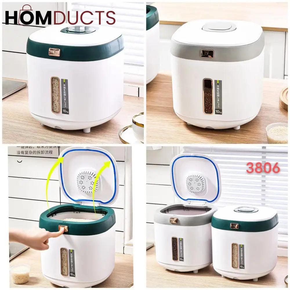 10kg Kitchen Moisture Proof Rice And Flour Container