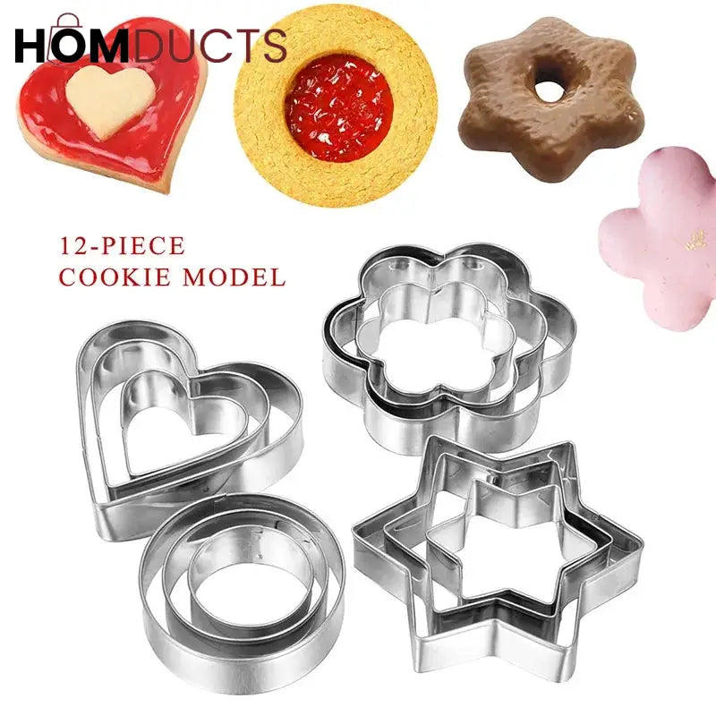 12Pcs Cookie Cutter Set