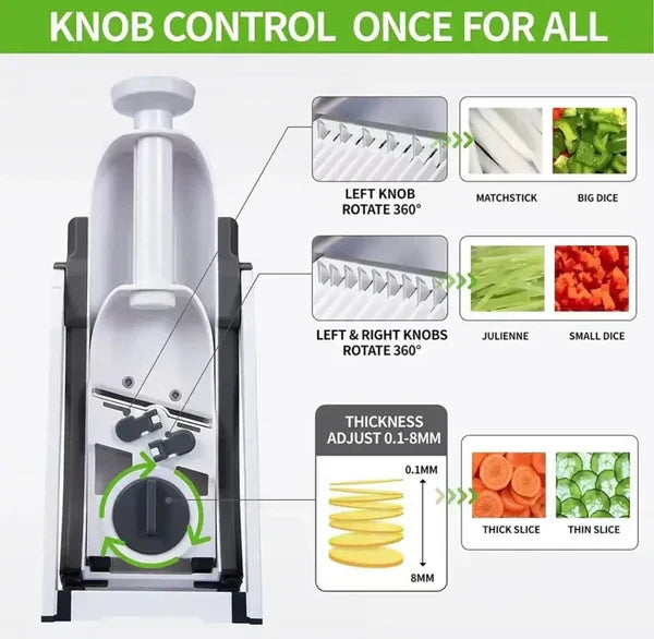 High Quality Mandoline Vegetable Slicer & Food Chopper – Multi Blade Kitchen Cutter