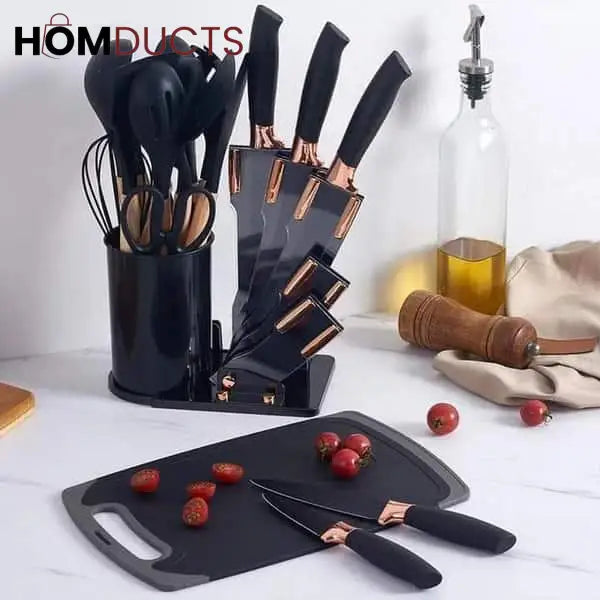 19 Pcs Utensil Set With Knife
