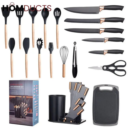 19 Pcs Utensil Set With Knife
