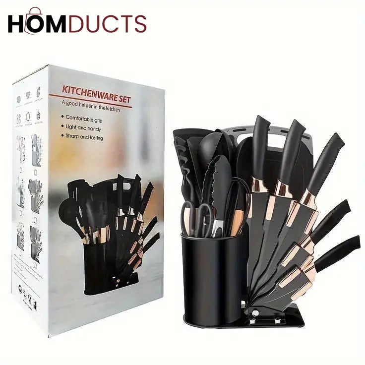 19 Pcs Utensil Set With Knife