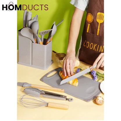 19Pcs Kitchen Utensils With Knife Set