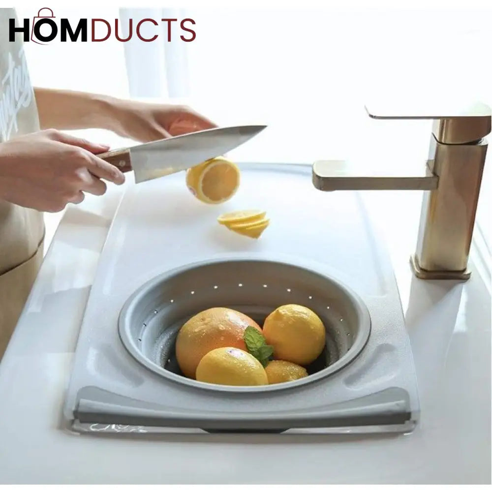 2 In 1 Over The Sink Cutting Board
