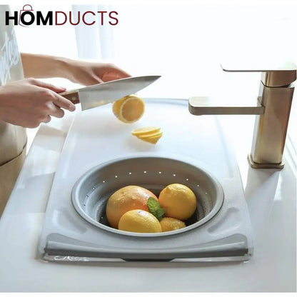 2 In 1 Over The Sink Cutting Board